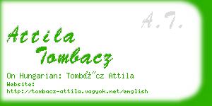 attila tombacz business card